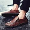 Большой размер 38-48, Мужская модная кожаная кожаная обувь «Мосинка», кожаная обувь ручной работы, лоферы, обувь для вождения