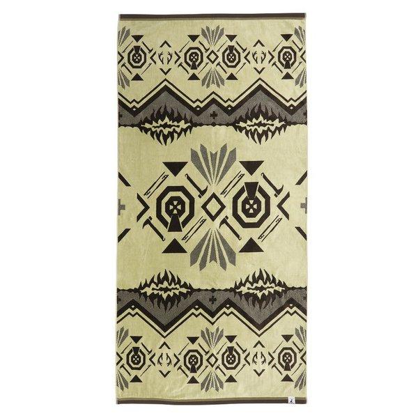 Captain Stag Big Jacquard Towel Sports Towel Navajo Pattern Khaki Ud 73