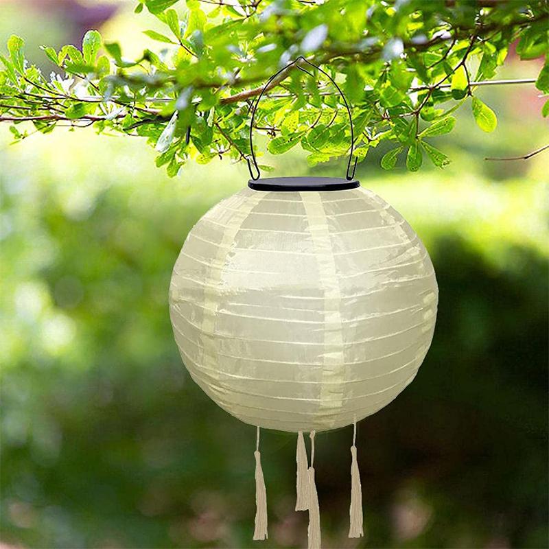 12-дюймовые водонепроницаемые фонарики на солнечных батареях, китайские фонарики, светодиодные лампы, наружные украшения, шары, солнечные фонари, украшения для вечеринок
