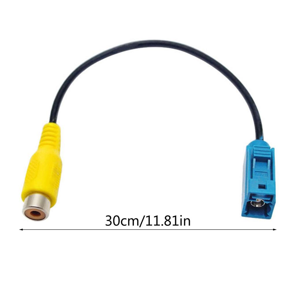 Upgraded Car Reversing Camera Adaptor Cable Fakra Female To RCA Female Compatible Wth C/E/GLKS80L 30cm/12-inches