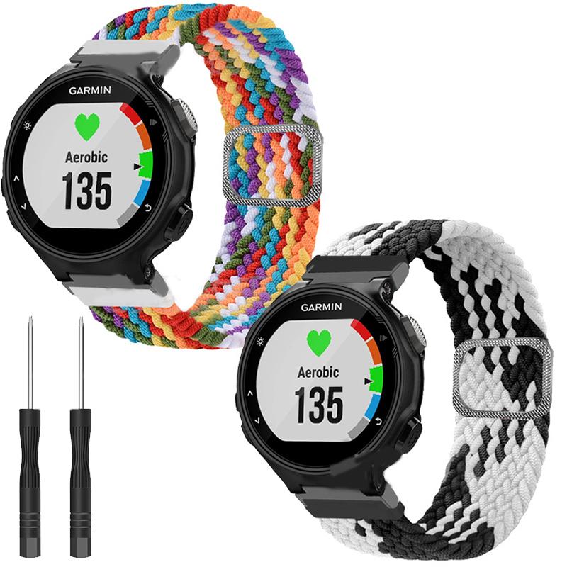 Классические эластичные плетеные ремешки для Garmin Forerunner 235 735xt 220 230 630 620 Approach S20 S5 S6 ремешок для часов нейлоновые регулируемые браслеты