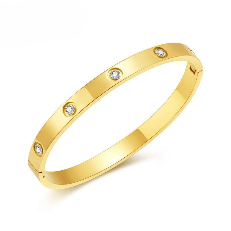 Модный универсальный ветровый титановый стальной ювелирный нишевый браслет из нержавеющей стали для женщин