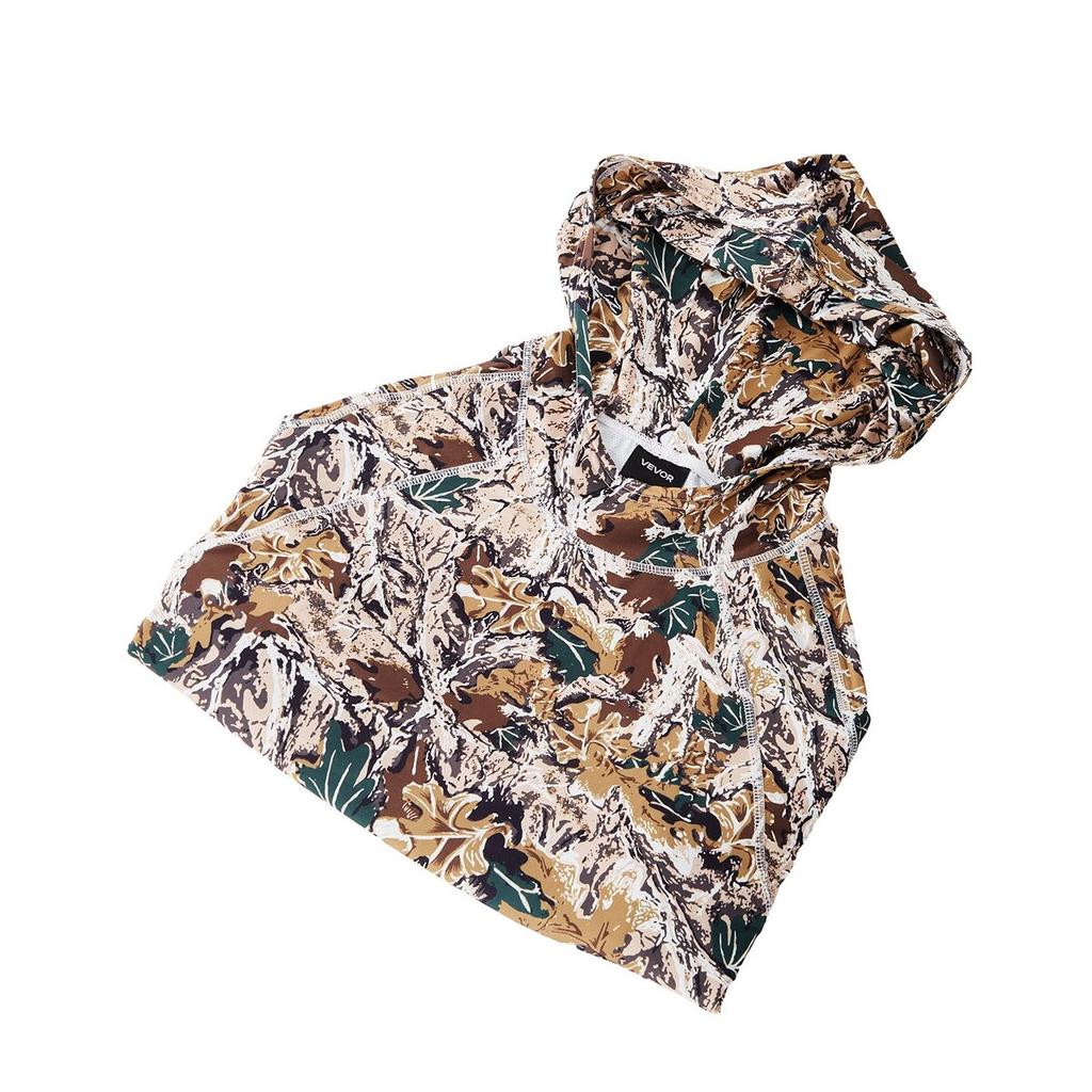 Camo Hoodie, 3X-Large Size, Men Pullover Hooded Sweatshirt, Moisture Wicking & Breathable, Quick-dry, Hiking Fishing Shirt with Hood, Long Sleeves
