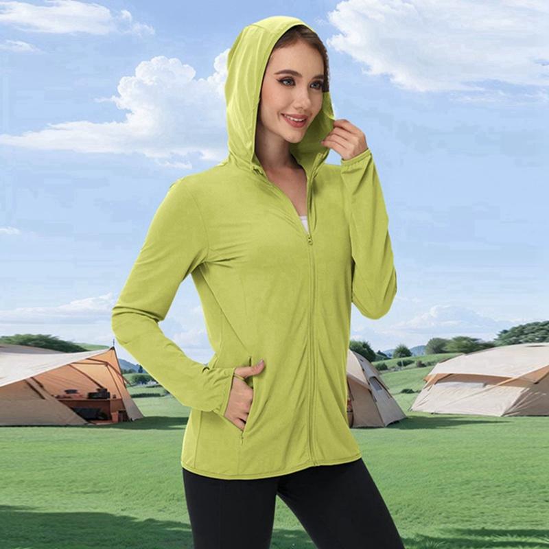 Летний женский кардиган с капюшоном и защитой от солнца UPF50+, солнцезащитное пальто большого размера с длинным рукавом, легкая куртка