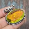 Citrine Gemstone Handmade Solid 925 Sterling Silver Jewelry Pendant For Women