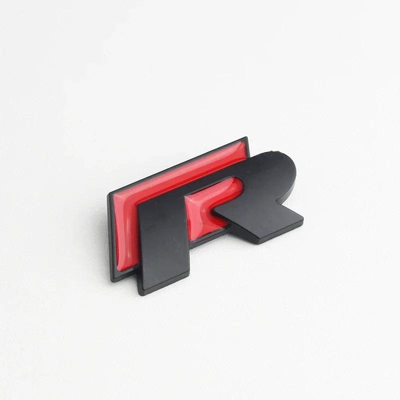 WHAQY1 VW 2026 Hot 3D Car Badge Decal Grill Side Rear Trunk Emblem Sticker for Volkswagen Rline R Logo Polo Passat B5 B6 B7 Golf Jetta