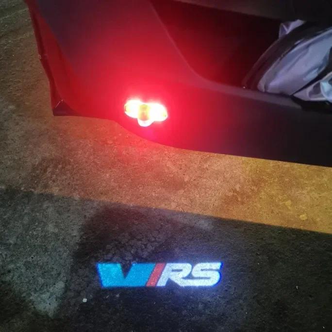 2PCS Car Door Welcome Courtesy Lights Ghost Projector Shadow Lamps for Skoda VRS Logo Octavia A5 MKII 2006 2008-2013 Accessories BS2
