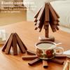 1/3/4/5 шт. подставки из орехового дерева с подставкой, термостойкие подставки под горячее для кастрюль и сковородок, подставки в форме рождественской елки, декор для кухонного стола, подарок
