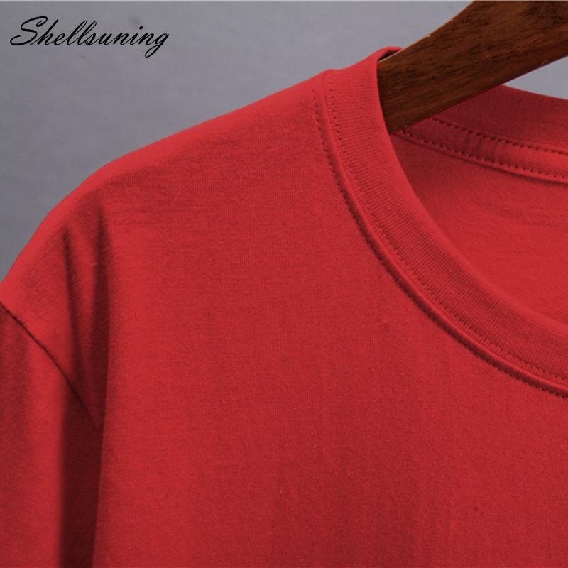 Shellsuning модная футболка с эстетическим принтом женская летняя повседневная футболка из 100% хлопка большого размера с круглым вырезом Harajuku T женские простые базовые топы