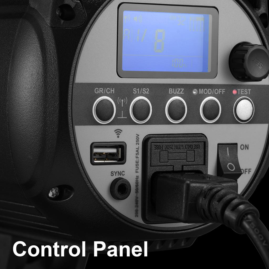 Godox SK300II-V Модернизированная студийная вспышка мощностью 300 Вт GN58 5600+/-200K Встроенный стробоскоп 2,4G