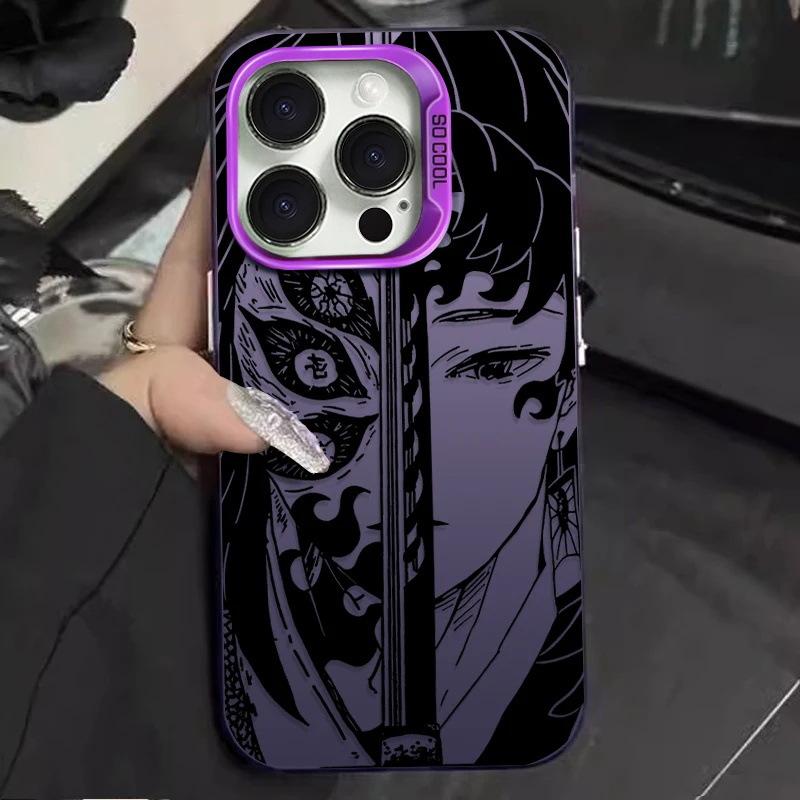 Чехол для мобильного телефона Apple 17PRO iPhone13promax, противоударный, защитный чехол AIR, Аниме Клинок Уничтожитель Призраков Черный Мертвый Му Яблоко