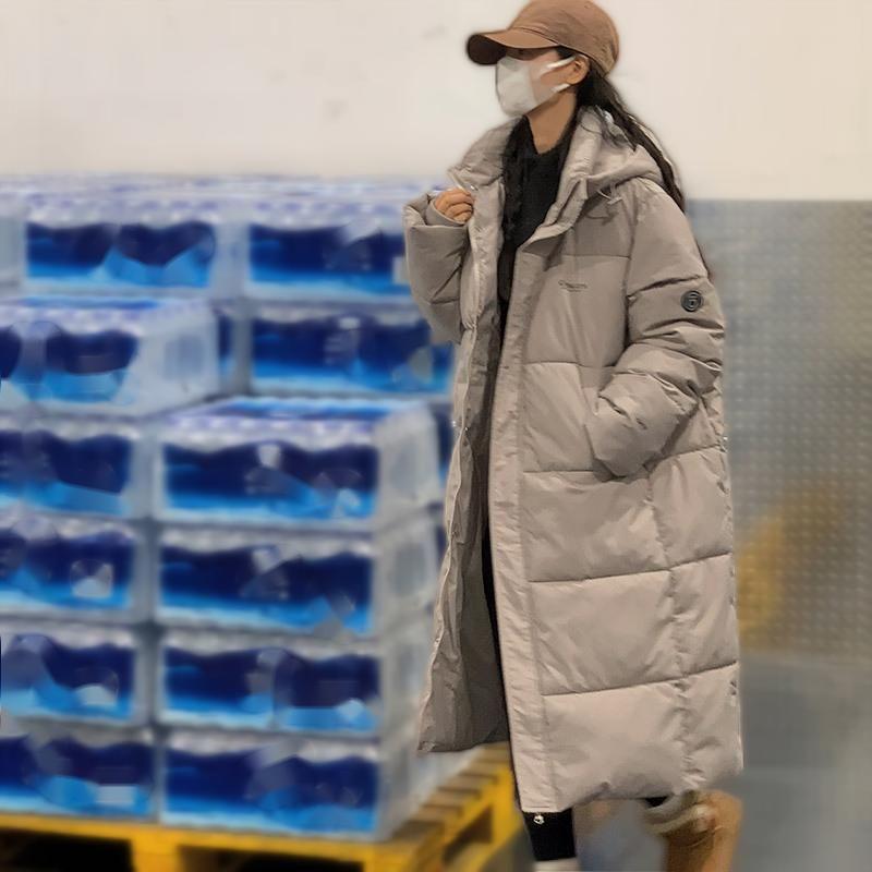 Женская пуховая хлопковая куртка средней длины, свободная зимняя хлопковая куртка большого размера