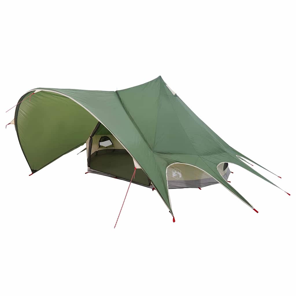 Teepee Tent for 3 Persons Green and Grey 312 x 312 x 197 cm