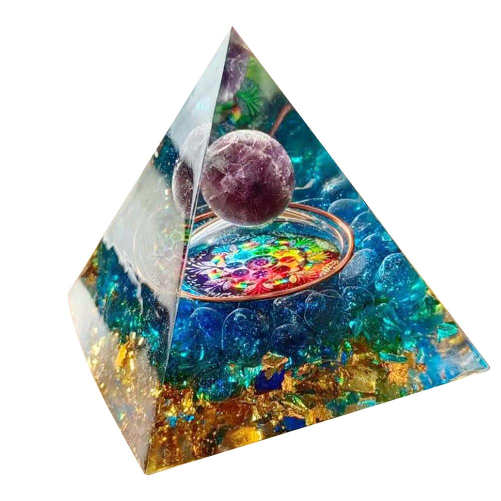 Пирамида Оргона Аметист Перидот Лечебный Камень Защита ЭМП Медитация Инструмент Ремесла