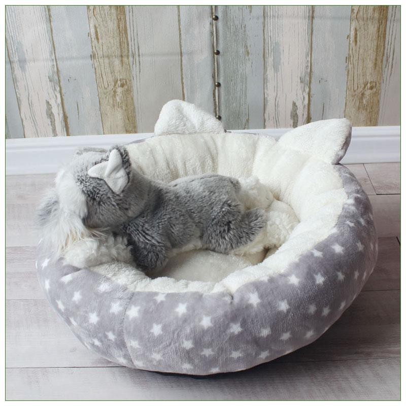 Питомник для домашних животных, мягкий круглый шезлонг для домашних животных для маленьких и средних собак, спальная подушка, теплое кошачье гнездо, корзина для щенка, плюшевый диван для чихуахуа