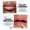 Hydrating Matte Glitter Liquid Lip Gloss , Moisturizing Transparent Plumping Lip Gloss, Tinted for Lip Care and Dry Lip,Glow Oil