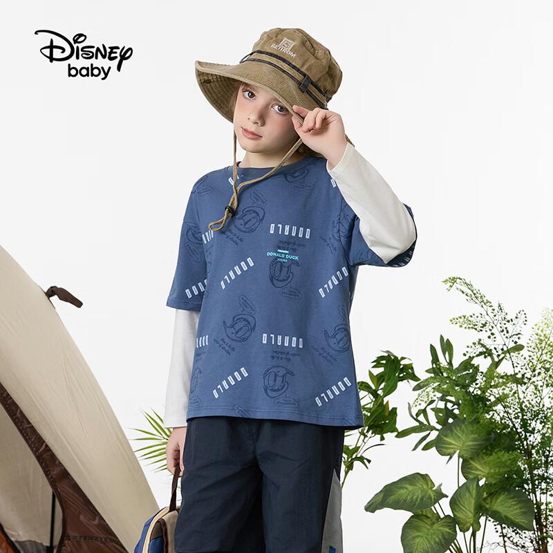 Disney Майка с длинным рукавом для мальчиков, color-block, имитация двух предметов