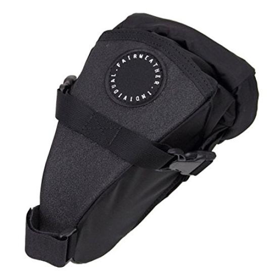 FAIRWEATHER Mini Seat Waterproof Bicycle Saddlebag for Touring Bag, Black, Compact, Lightweight,