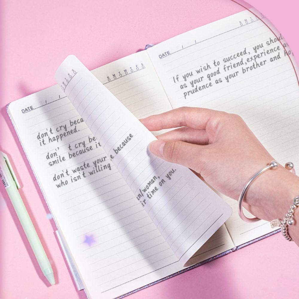 Блокнот А5 Блестящий 192 страницы в линейку Блокнот с блестками Блокнот Блокнот в твердом переплете в клетку для девушек женщин