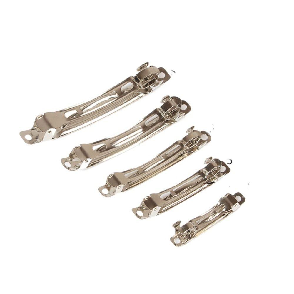 20Pcs Base Hair Clips DIY Hairpins Silver Metal Spring Hair Clip Practical DIY Spring Clips Girls