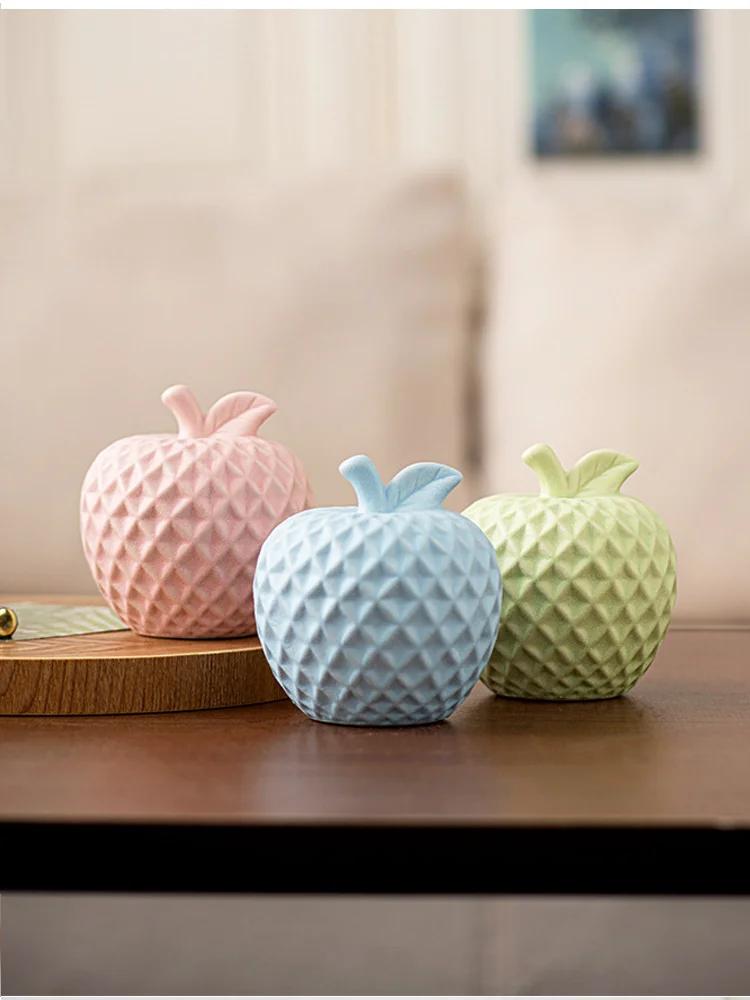 Минималистичное Простое Настольное Украшение Яблоко Керамическая Статуэтка Коллекция Центральный Элемент Камин Письменный Стол Шкаф Фигурка Украшение Поделки