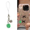 Sparkling Crystal Four Leaf Clover Keychain Multipurpose Charm Good Luck Phone Lanyard For Phones Bags Accessories