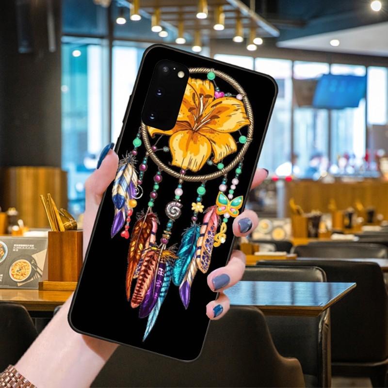 Чехол для телефона «Ловец снов» «Ловец снов» для Samsung Galaxy S6 S7 S8 S9 S10 S21 S22 Plus, ультрамягкий черный чехол для телефона