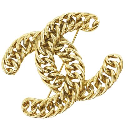 Брошь ChainCOCO Mark с золотым покрытием 36,4 г Женская Б/У