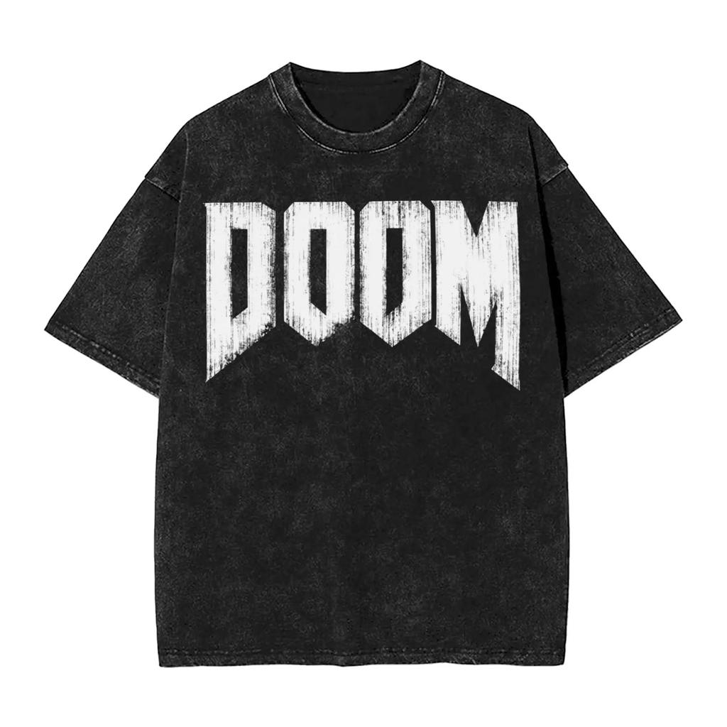 Темная Постиранная Оверсайз Футболка Streetwear Yk Doomguy Dooms Eternal Slayer Cacodemon Футболки Мужские Женские Хлопок С Графическим Принтом