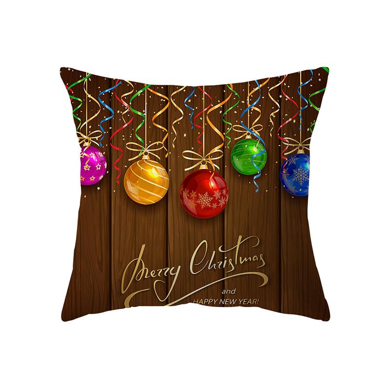 Christmas Theme Decorative Printing Pattern Cushion Cover Home Living Room Sofa Decorative Pillow Pillow Cover