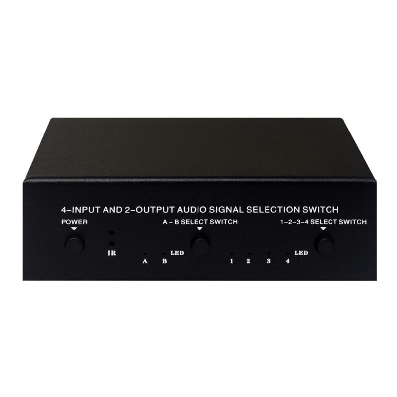 4 In 2 Out Sound Signal Remote Controlled her Headphones Speaker hing Box Bidirectional hing 2 In 4 Out