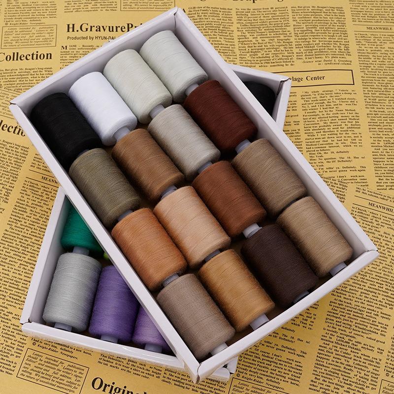 16 цветов, комбинированная нить для ручного шитья, цвет 1000 ярдов, нитки для швейной машины, набор ниток DIY 402 из полиэстера