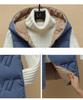 Autumn and Winter Women's Solid Color Loose Vest Hooded Long Reversible Vest Jacket Cotton Padded Women's Windproof Warm Vest