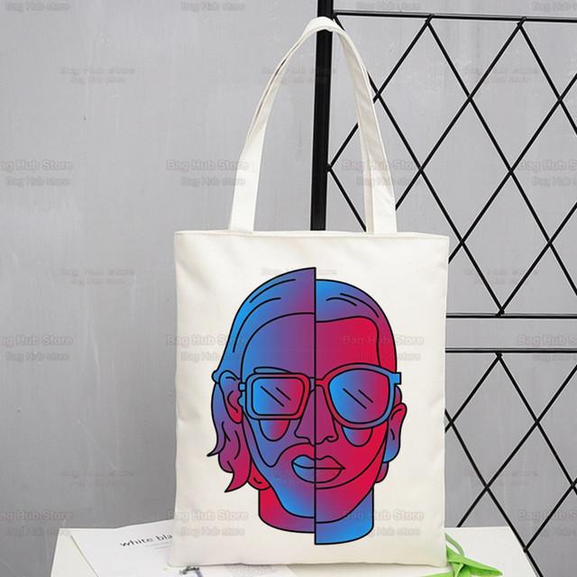 Новое поступление, холщовая сумка PNL Rapper Le Monde Chico, сумки-тоут с принтом QLF Freres Singer, сумки для покупок для девочек, повседневная упаковка