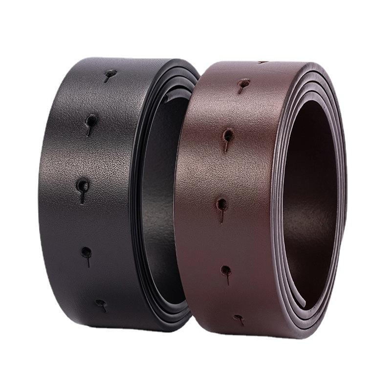 Ремень из кожи растительного дубления, полоса ремня, мужской ремень из верхнего слоя коровьей кожи без пряжки, деловой ремень, подвесной ремень