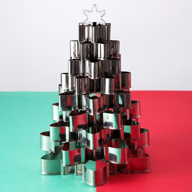 10 Piece Snowflake Cookie Molds Set Durable Nonrust Steel Baking Tool For Christmas New Years Party Treats