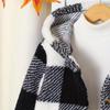 Children's Fashion Plaid Long Sleeved Hooded Plush Warm Jacket