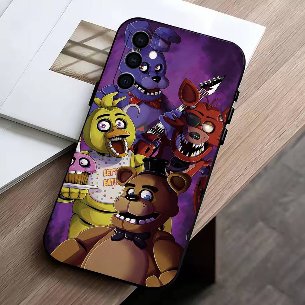 D-FNAF-T-Five-Nights-at-Freddy's Чехол для телефона Samsung Galaxy A73,A72,A71,A70,A53,A52,A51, Мягкий силиконовый черный чехол