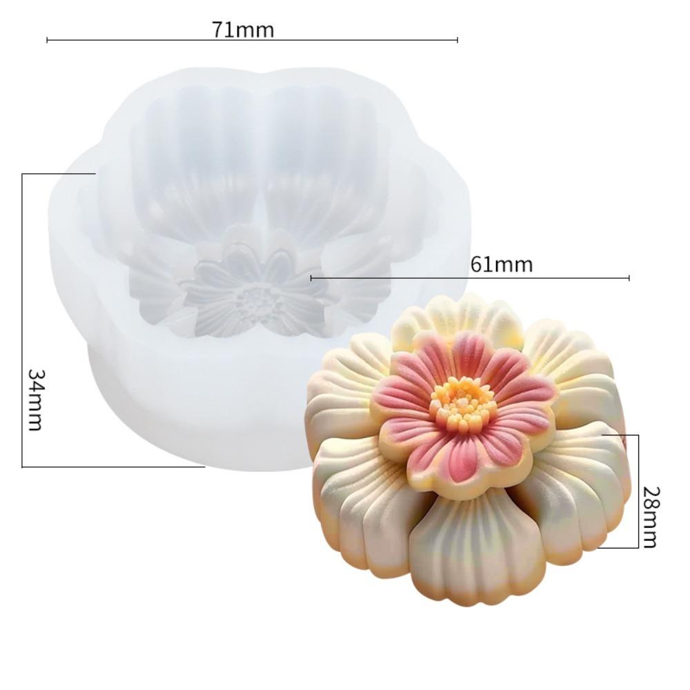3D Flower Shape Flower Silicone Molds Ice Pastry Baking Tool Jelly Candy Moulds DIY Sugarcraft Silicone Soap Mold Kitchen