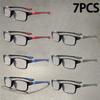 Набор из 7 пар очков для чтения по рецепту, подходящих для работы за компьютером, вождения и повседневного использования. Идеальный выбор для пожилых людей и профессионалов.