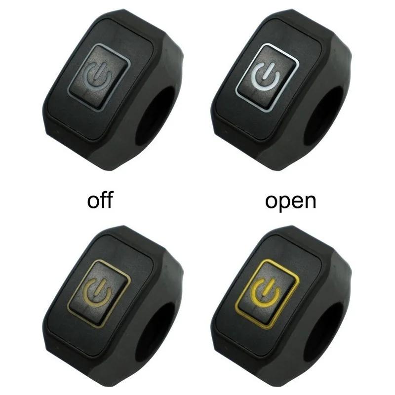 22mm Motorcycle Switch Headlight Horn Modified Control Switch with LED Light Handlebar Mount Button Electric Cars Accessories