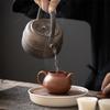 Japanese Handmade Coarse Pottery Teapot – 450ML Retro Ceramic Kettle with Handle for Kung Fu Tea