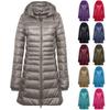 Women's Mid-length Slim-fit Lightweight Hooded Fashionable Down Jacket