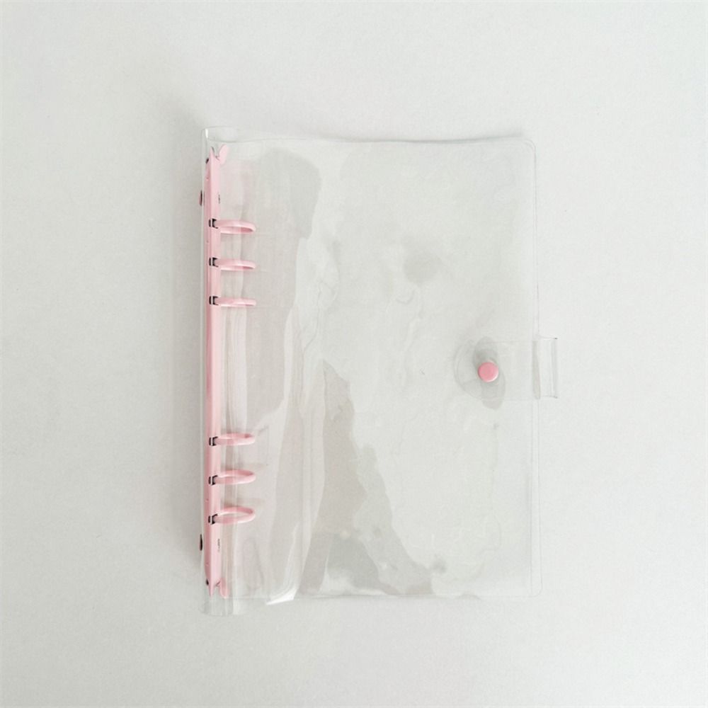 Прозрачный А5 Биндер ПВХ и Металл Держатель для фотокарточек Красивая Обложка для блокнота на кольцах Дневник