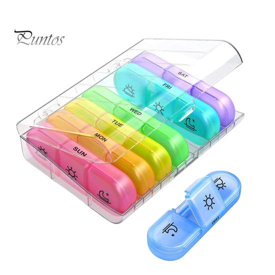 Разделенная аптечка, органайзер для таблеток на 7 дней, большая вместимость, несколько отделений, еженедельный контейнер для таблеток без содержания бисфенола-А