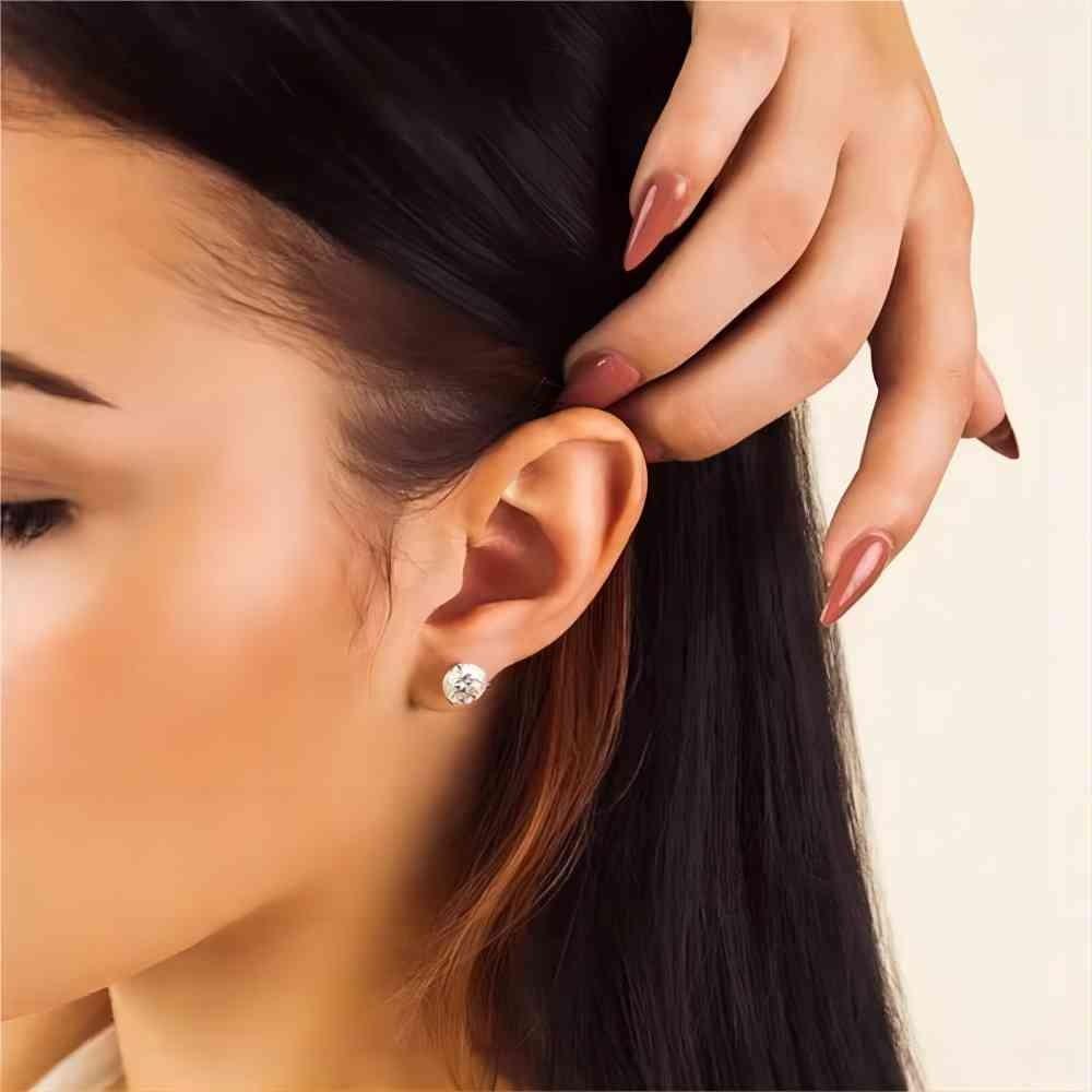 SUNIBI3 Size Stud Earrings for Women Classic Luxury Earrings Women Minimalist Bling Zircon Earring Fashion Ear Stud Zircon
