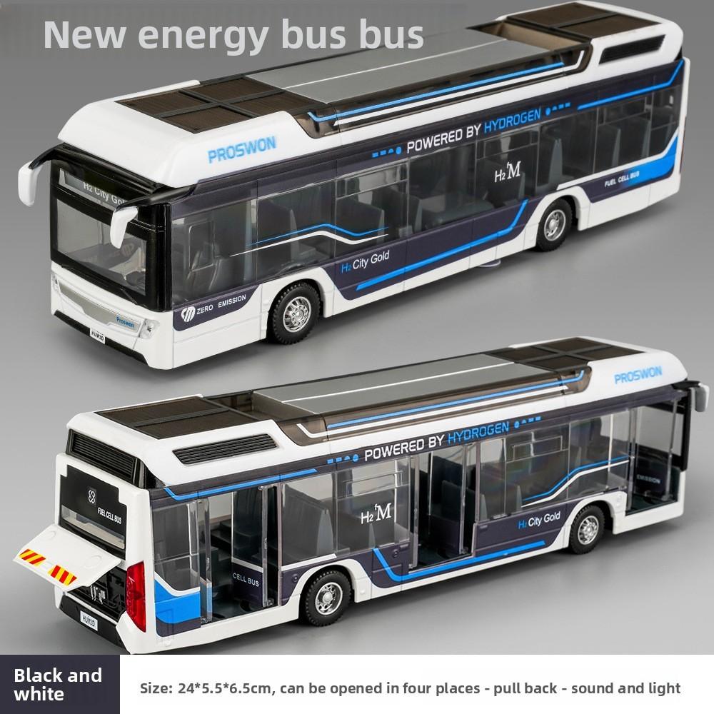 Сплав Экономия Энергии Модель Автобуса Игрушки Со Светом И Звуком Для Коллекционеров Детей