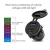 18W Car Phone Charger Socket with Digital Display Voltmeter QC 3.0 Fast Charger Adapter with ON-OFF Switch