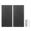 2pcs Metal Pegboard Wall Panels 24 X 12in Steel Modular Peg Board Tool Organizer for Garage Workbench Shop
