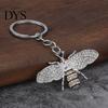 Fashion Purse Decoration Rhinestone Bee Keychain for Women, Bing Alloy Car Decorative Backpack Accessory Key Ring, Accessories Handbags Backpacks